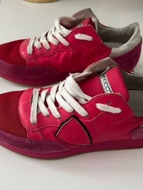 Philippe Model Hot Pink and Magenta Women’s Sneakers